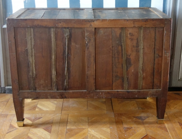 Commode à portes d'époque Louis XVI en marqueterie, estampille de Pierre François Guignard