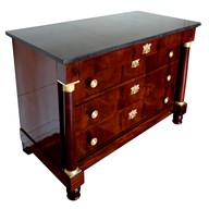 French Empire mahogany and ormolu chest of drawers / commode