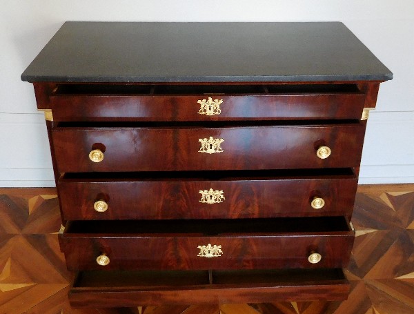 French Empire mahogany and ormolu chest of drawers / commode