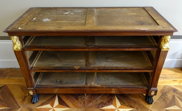 Early 19th century Empire mahogany chest of drawers, ormolu ornamentation