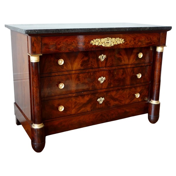 Empire mahogany commode / chest of drawers, France, early 19th century circa 1820