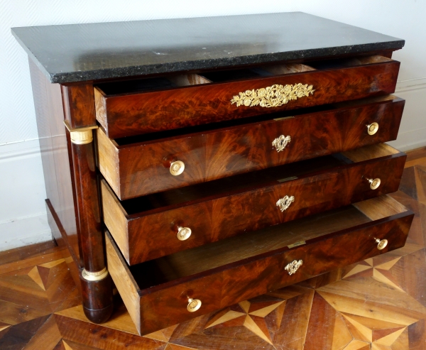 Empire mahogany commode / chest of drawers, France, early 19th century circa 1820