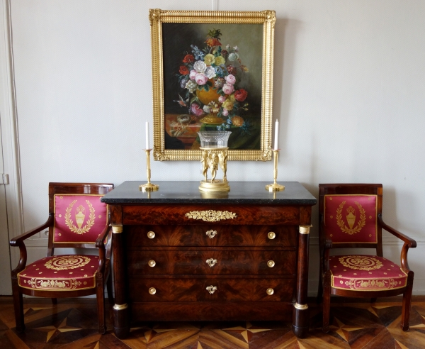 Empire mahogany commode / chest of drawers, France, early 19th century circa 1820