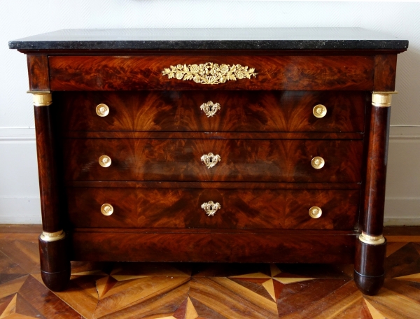 Empire mahogany commode / chest of drawers, France, early 19th century circa 1820