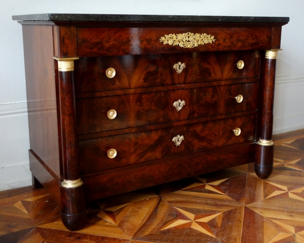 Empire mahogany commode / chest of drawers, France, early 19th century circa 1820