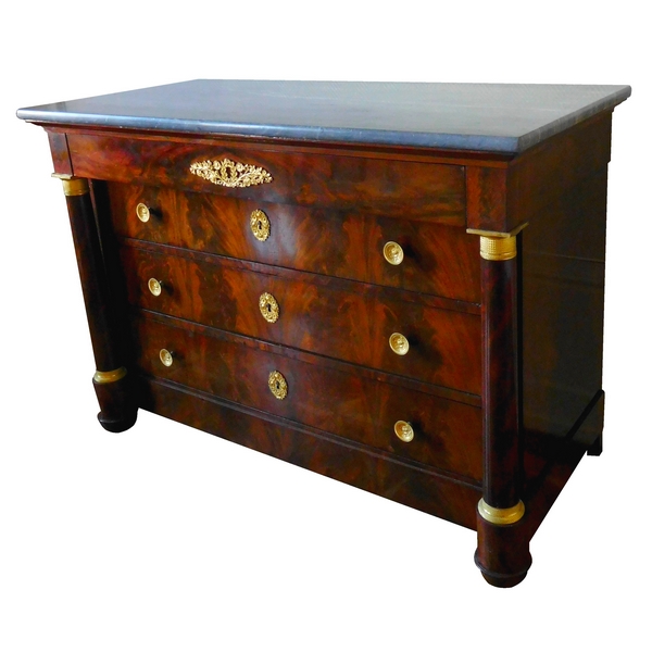 Empire mahogany commode / chest of drawers, France, early 19th century circa 1820