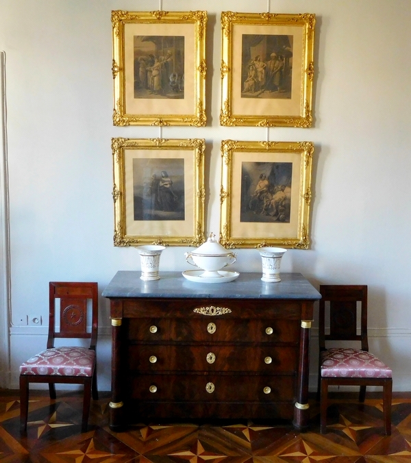 Empire mahogany commode / chest of drawers, France, early 19th century circa 1820