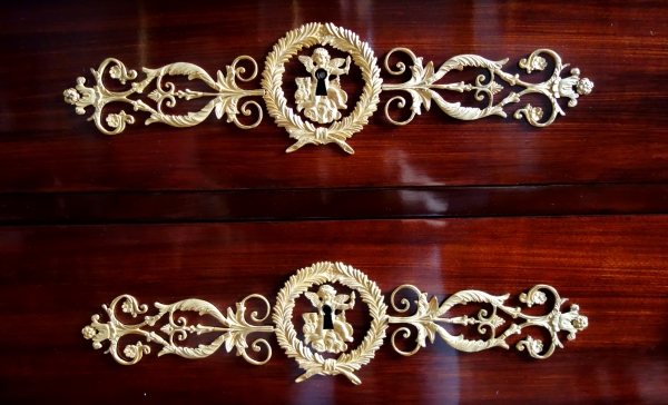 Empire mahogany and ormolu commode, attributed to Marcion