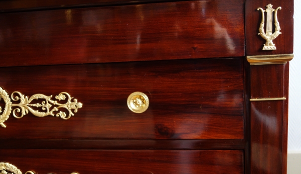 Empire mahogany and ormolu commode, attributed to Marcion