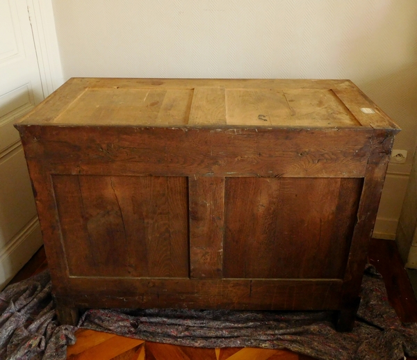 Rare commode d'époque Empire en loupe d'orme à colonnes et bronzes dorés au mercure