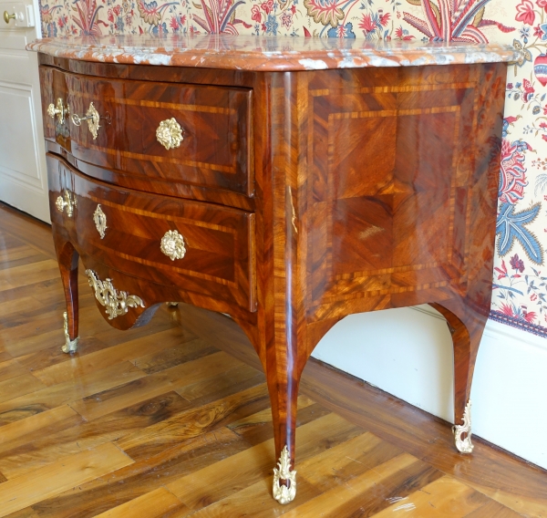 Hubert Hansen : Louis XV commode / chest of drawers - 18th century - stamped