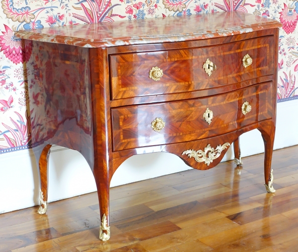 Hubert Hansen : Louis XV commode / chest of drawers - 18th century - stamped