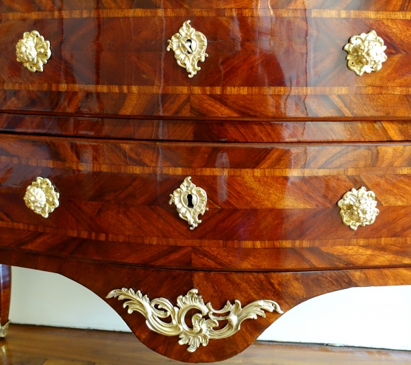 Hubert Hansen : Louis XV commode / chest of drawers - 18th century - stamped
