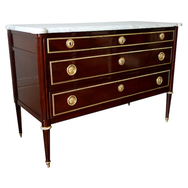 Etienne Avril : Louis XVI mahogany and ormolu commode - stamped