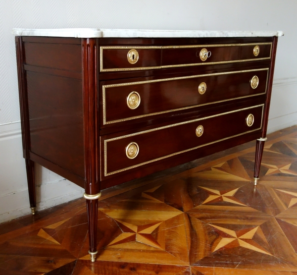 Etienne Avril : Louis XVI mahogany and ormolu commode - stamped