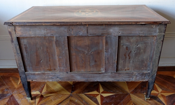 Louis XVI marquetry commode / chest of drawers attributed to Courte or Demoulin - 18th century