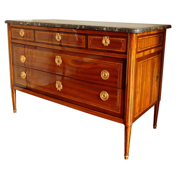 Louis XVI rosewood & satine marquetry commode / chest of drawers, 18th century