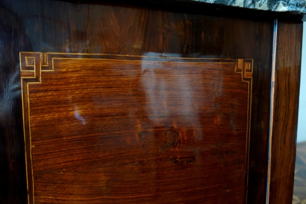 Hubert Roux : marquetry commode, Louis XV Louis XVI Transition period - stamped