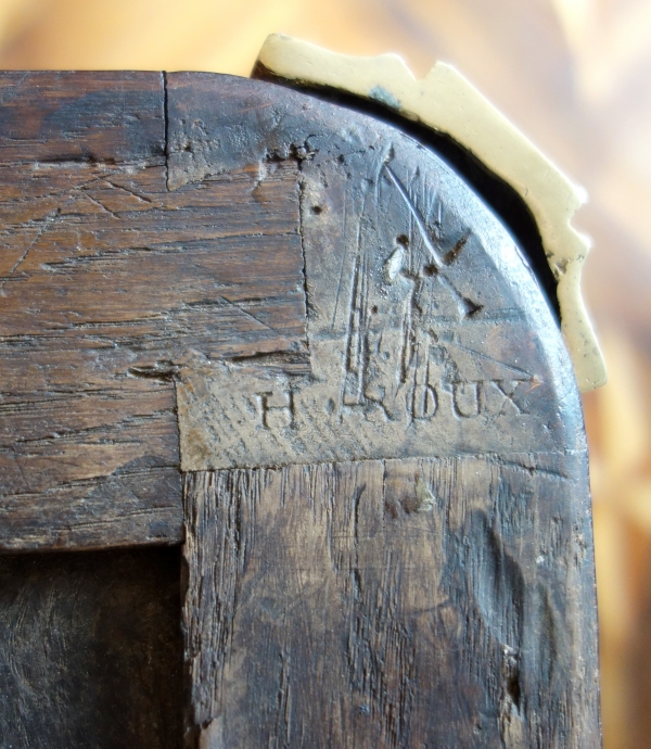 Hubert Roux : marquetry commode, Louis XV Louis XVI Transition period - stamped