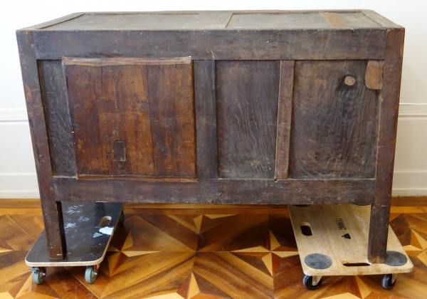 Hubert Roux : marquetry commode, Louis XV Louis XVI Transition period - stamped