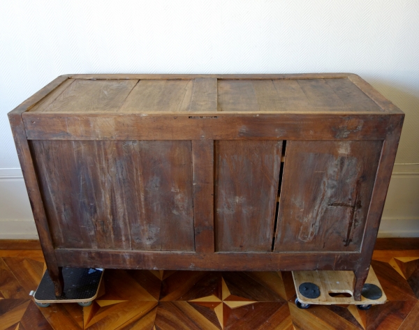 Pierre Antoine Veaux : large Louis XVI marquetry commode - stamped