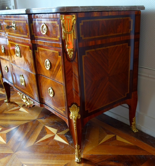 Transition Parisian marquetry commode, late 18th century circa 1770