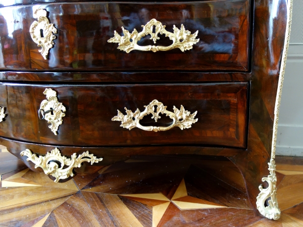 Mathieu Criaerd : Louis XV violet wood commode / chest of drawers - stamped