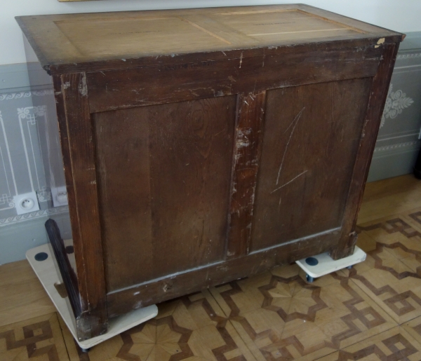 Early 19th century mahogany and ormolu commode / chest of drawers stamped Jeanselme