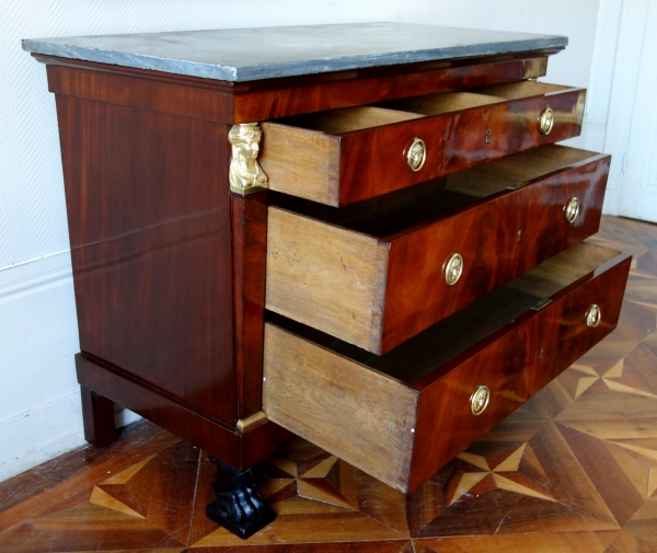 Mahogany and ormolu commode / chest of drawers, Consulate production circa 1800