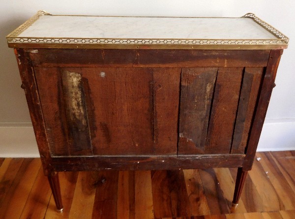 Commode à rideau d'époque Louis XVI en acajou blond