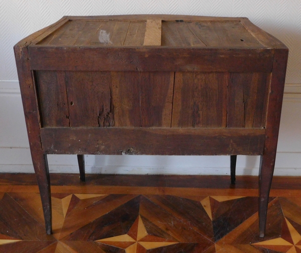 LC Birclet : Louis XV marquetry commode / chest of drawers, 18th century - stamped