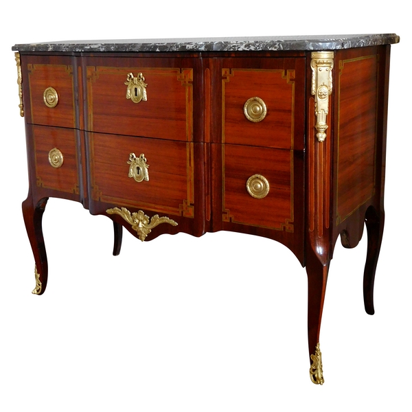 Louis XV Louis XVI Transition marquetry chest of drawers - France, 18th century circa 1770