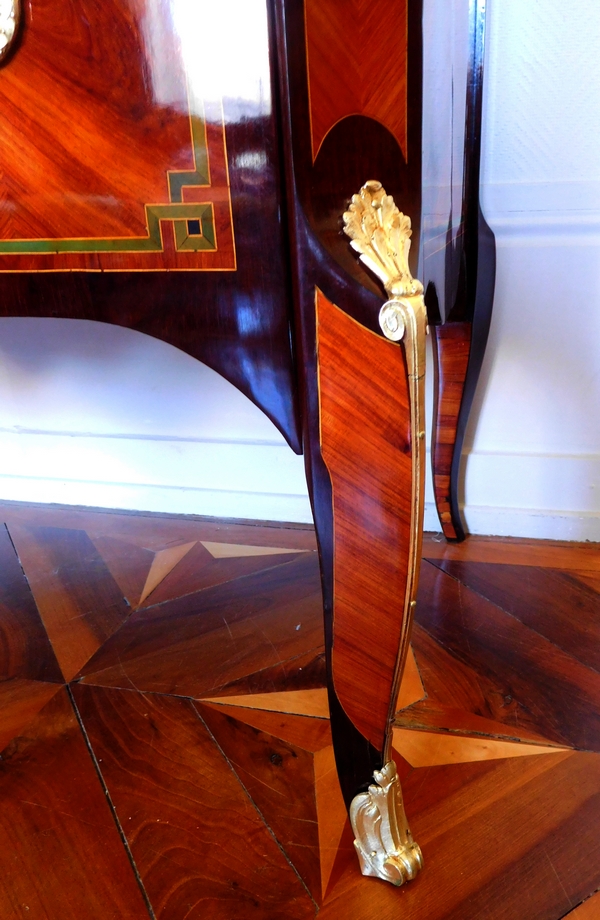 Martin Ohneberg : Transition marquetry commode circa 1775 - stamped