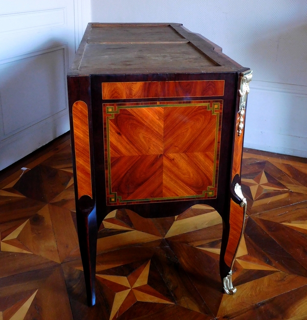 Martin Ohneberg : Transition marquetry commode circa 1775 - stamped