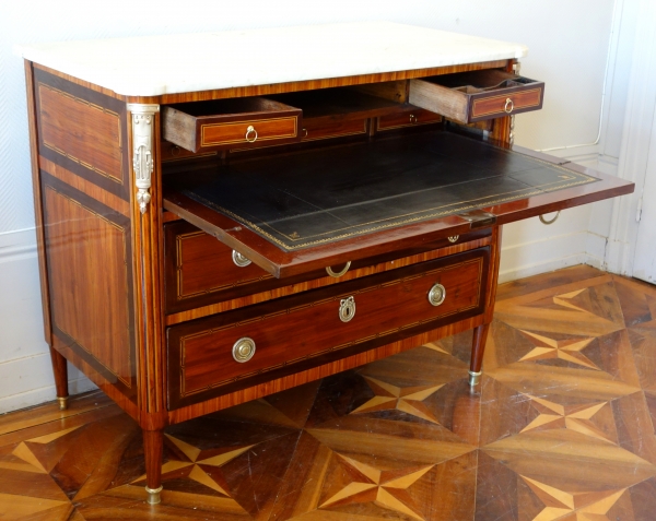 Louis XVI marquetry commode / writing desk, 18th century Parisian work