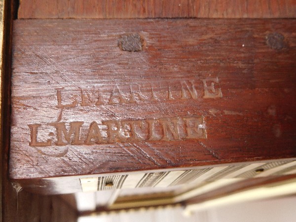 Mahogany writing desk - commode - chest of drawers, Louis XVI period (18th century)