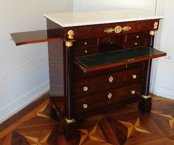 Molitor : Empire mahogany commode / secretary, circa 1810, stamped