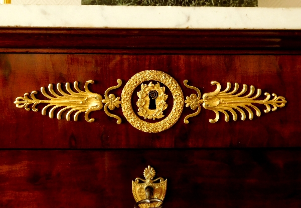Molitor : Empire mahogany commode / secretary, circa 1810, stamped
