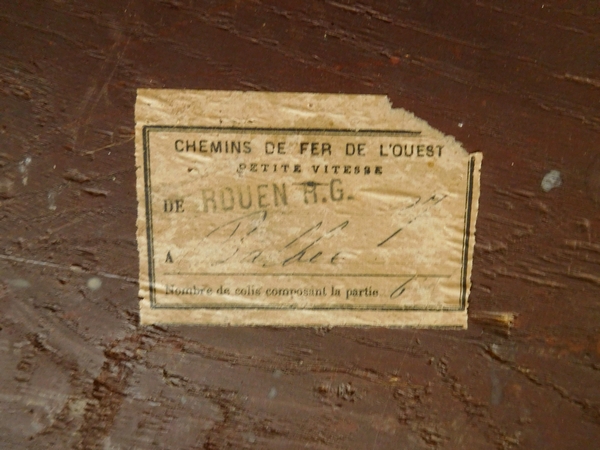 Commode secrétaire d'époque Transition Louis XVI en marqueterie, travail Parisien circa 1775-80