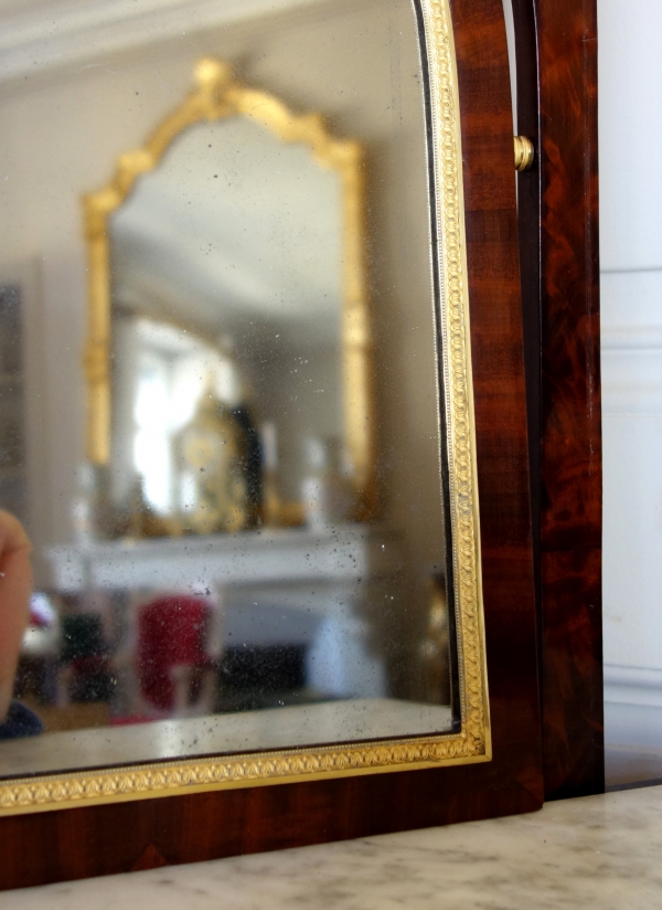 Empire mahogany and ormolu dressing table / commode - early 19th century