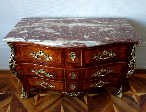 AA Lardin : Louis XV marquetry commode / chest of drawers - 18th century circa 1750