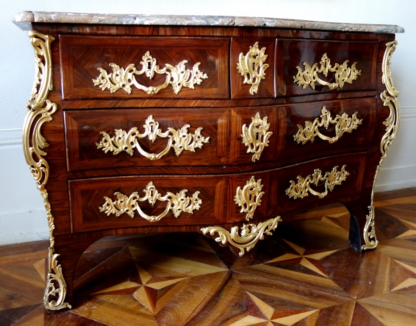 IB Gautier : Louis XV violetwood commode / chest of drawers - 18th century circa 1750 - stamped