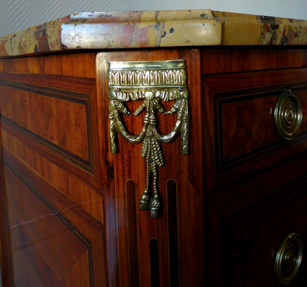 François Reizell : marquetry commode, 18th century - Transition period - stamped