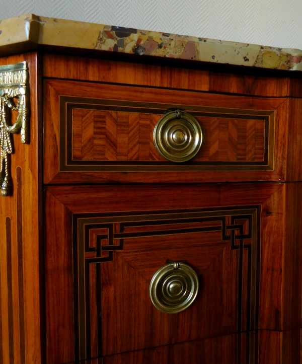 François Reizell : marquetry commode, 18th century - Transition period - stamped