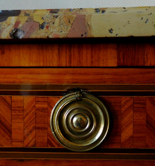 François Reizell : marquetry commode, 18th century - Transition period - stamped