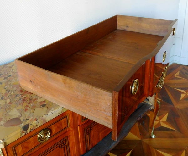 François Reizell : marquetry commode, 18th century - Transition period - stamped