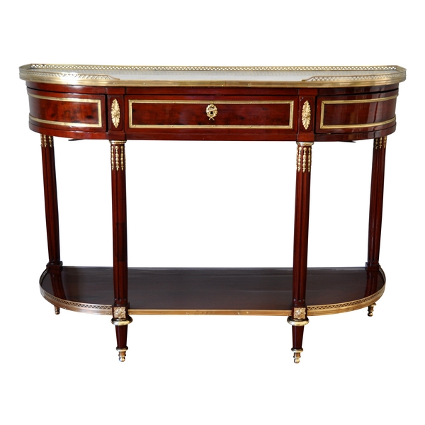 Mahogany half-moon console, 18th century