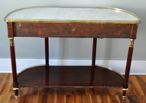 Mahogany half-moon console, 18th century