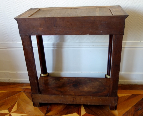 Console d'entre-deux d'époque Empire en acajou et bronze doré au mercure