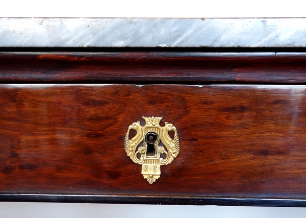 French Consulate mahogany and ormolu console, early 19th century circa 1800